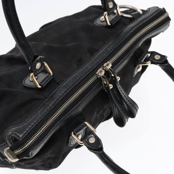 GUCCI GG Canvas Hand Bag 2way Black Gold 247902 Auth 91392 - Picture 7 of 16